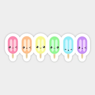 Kawaii Pastel Popsicles Sticker